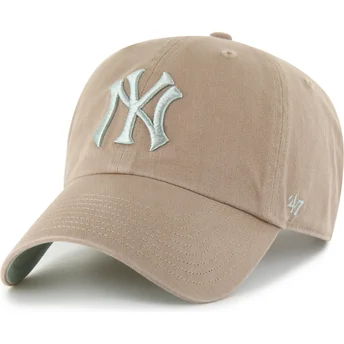 Petten gebogen bruin verstelbaar Clean Up Ballpark van New York Yankees MLB van 47 Brand