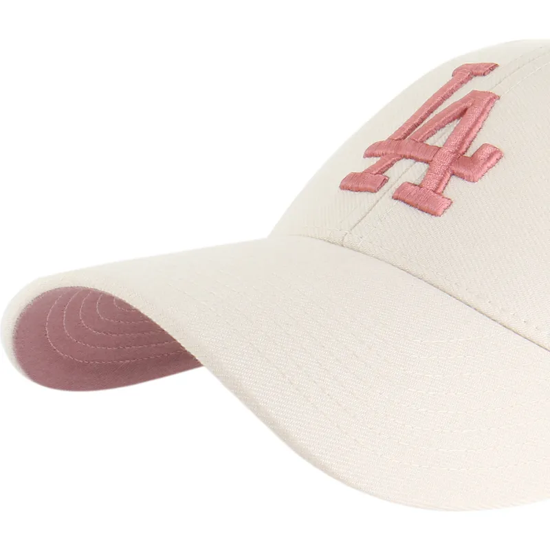 petten-gebogen-beige-snapback-rosa-mvp-ballpark-van-los-angeles-dodgers-mlb-van-47-brand