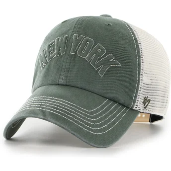 Petten gebogen groen snapback Clean Up Trailer Script Mesh van New York Yankees MLB van 47 Brand
