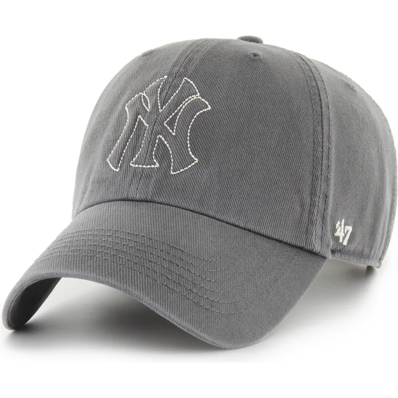 petten-gebogen-grijs-verstelbaar-clean-up-trailer-van-new-york-yankees-mlb-van-47-brand