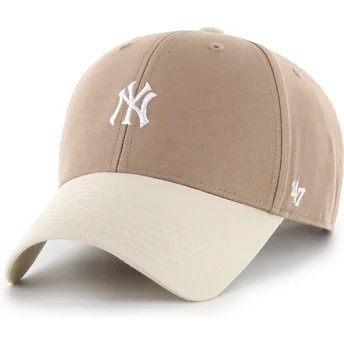 Petten gebogen bruin verstelbaar MVP Base Runner Two Tone Legend van New York Yankees MLB van 47 Brand