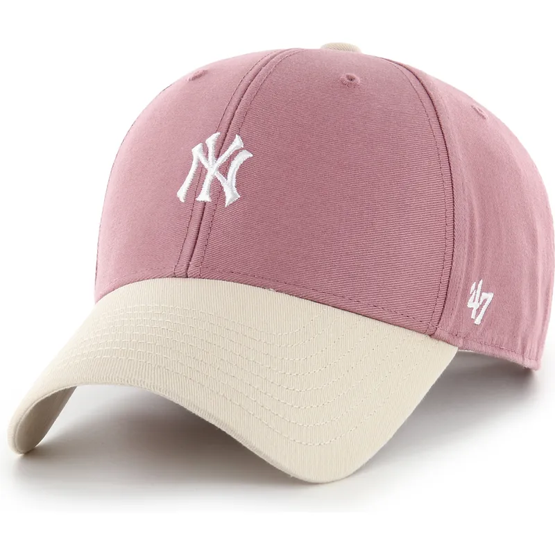 petten-gebogen-roze-verstelbaar-mvp-base-runner-two-tone-legend-van-new-york-yankees-mlb-van-47-brand petten-gebogen-roze-verstelbaar-mvp-base-runner-two-tone-legend-van-new-york-yankees-mlb-van-47-brand