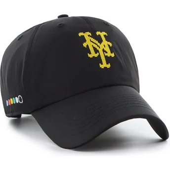 Petten gebogen zwart verstelbaar Clean Up Eight Bit Hero van New York Mets MLB van 47 Brand