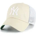 petten-gebogen-beige-snapback-clean-up-trawler-van-new-york-yankees-mlb-van-47-brand
