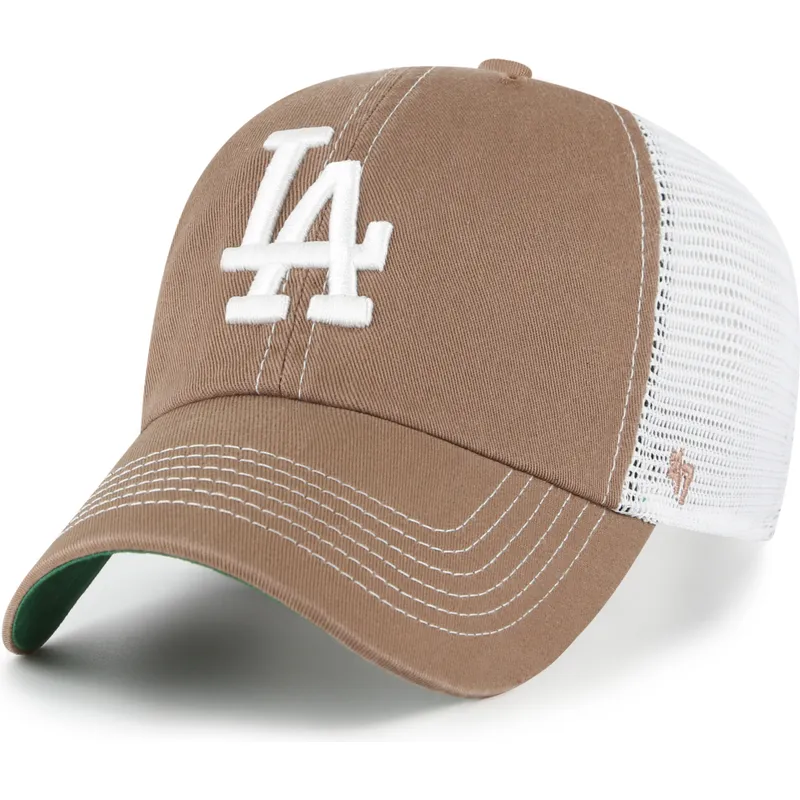 petten-gebogen-bruin-snapback-clean-up-trawler-van-los-angeles-dodgers-mlb-van-47-brand