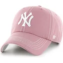 petten-gebogen-roze-verstelbaar-clean-up-contrast-stitch-van-new-york-yankees-mlb-van-47-brand