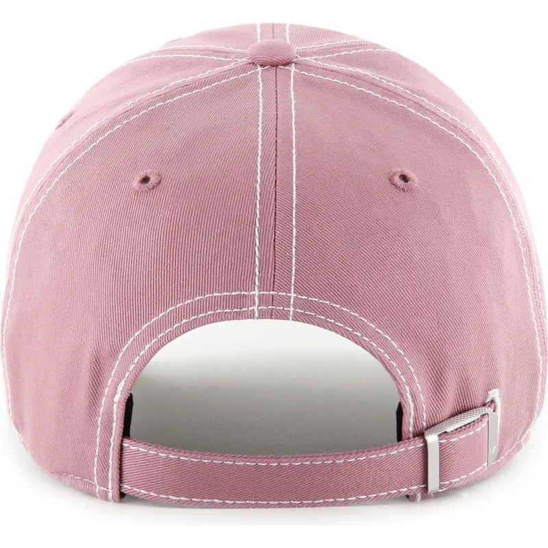 petten-gebogen-roze-verstelbaar-clean-up-contrast-stitch-van-new-york-yankees-mlb-van-47-brand petten-gebogen-roze-verstelbaar-clean-up-contrast-stitch-van-new-york-yankees-mlb-van-47-brand