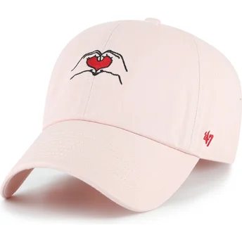 Petten gebogen roze verstelbaar Clean Up Love Base Runner Icon van 47 Brand