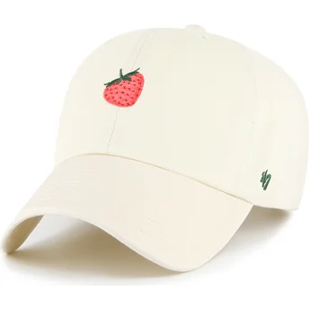Petten gebogen beige verstelbaar Strawberry Cookie Clean Up Food Base Runner Icon van 47 Brand