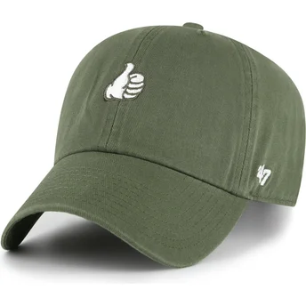 Petten gebogen groen verstelbaar Clean Up Thumbs Up Base Runner Icon van 47 Brand