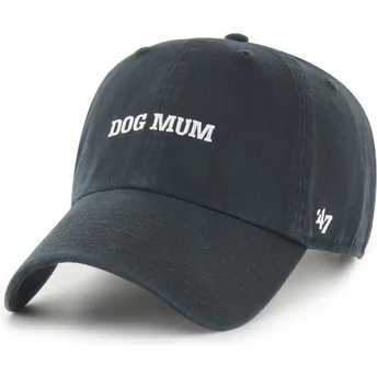 Petten gebogen zwart verstelbaar Dog Mum Phrase Clean Up Base Runner Icon van 47 Brand