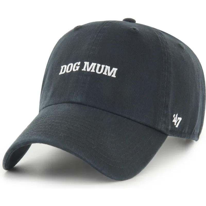 petten-gebogen-zwart-verstelbaar-dog-mum-phrase-clean-up-base-runner-icon-van-47-brand