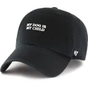petten-gebogen-zwart-verstelbaar-my-dog-is-my-child-phrase-clean-up-base-runner-icon-van-47-brand