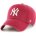 petten-gebogen-rood-verstelbaar-clean-up-van-new-york-yankees-mlb-van-47-brand