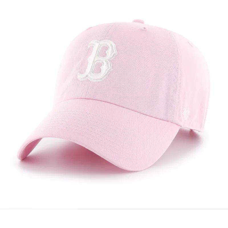 petten-gebogen-roze-verstelbaar-clean-up-van-boston-red-sox-mlb-van-47-brand