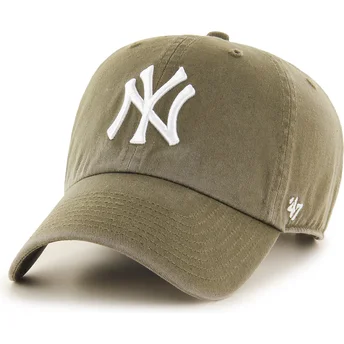 Petten gebogen groen verstelbaar Clean Up Sandalwood van New York Yankees MLB van 47 Brand