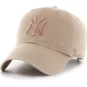 petten-gebogen-bruin-verstelbaar-clean-up-no-loop-label-van-new-york-yankees-mlb-van-47-brand