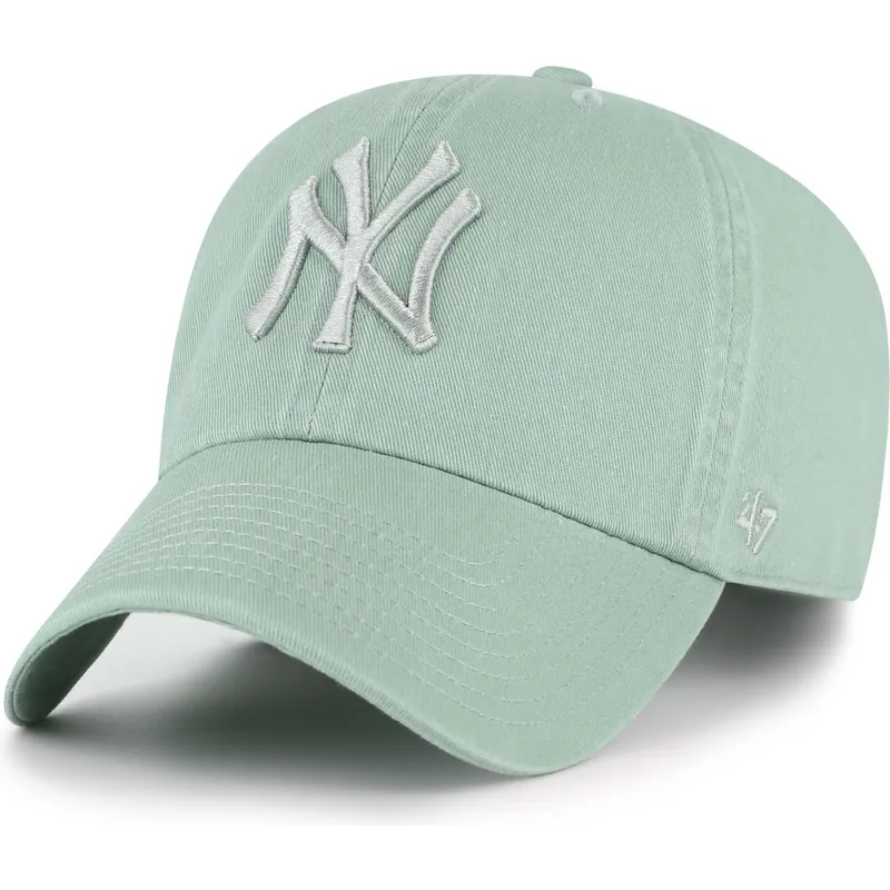 petten-gebogen-groen-verstelbaar-clean-up-no-loop-label-van-new-york-yankees-mlb-van-47-brand