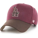 petten-gebogen-rood-snapback-mvp-dt-sure-shot-two-tone-cotton-van-los-angeles-dodgers-mlb-van-47-brand
