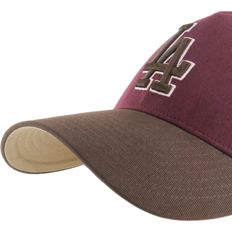 petten-gebogen-rood-snapback-mvp-dt-sure-shot-two-tone-cotton-van-los-angeles-dodgers-mlb-van-47-brand