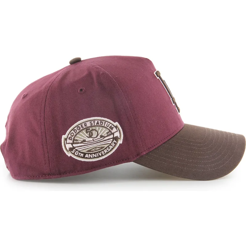 petten-gebogen-rood-snapback-mvp-dt-sure-shot-two-tone-cotton-van-los-angeles-dodgers-mlb-van-47-brand