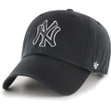 petten-gebogen-zwart-verstelbaar-clean-up-no-loop-label-van-new-york-yankees-mlb-van-47-brand