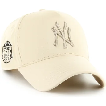 Petten gebogen beige snapback MVP DT Sure Shot Two Tone Cotton van New York Yankees MLB van 47 Brand