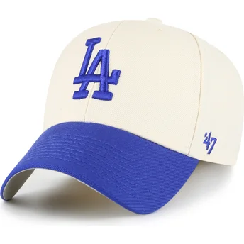 Petten gebogen beige verstelbaar MVP Two Tone van Los Angeles Dodgers MLB van 47 Brand
