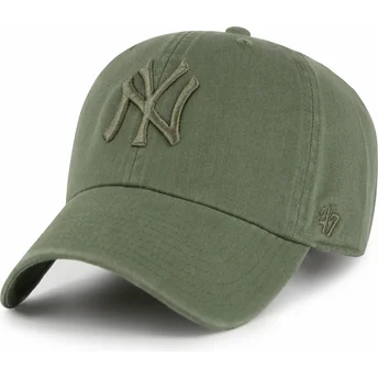 Petten gebogen groen verstelbaar Clean Up van New York Yankees MLB van 47 Brand