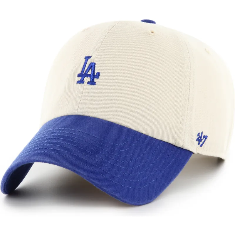petten-gebogen-beige-verstelbaar-clean-up-base-runner-sure-shot-two-tone-van-los-angeles-dodgers-mlb-van-47-brand