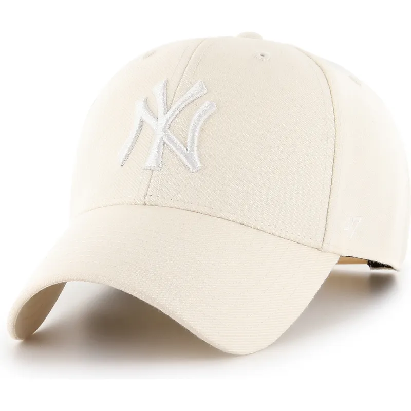 petten-gebogen-beige-snapback-mvp-natural-van-new-york-yankees-mlb-van-47-brand petten-gebogen-beige-snapback-mvp-natural-van-new-york-yankees-mlb-van-47-brand