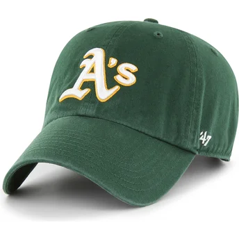 Petten gebogen groen verstelbaar Clean Up van Oakland Athletics MLB van 47 Brand