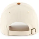 petten-gebogen-beige-verstelbaar-clean-up-mini-script-suede-visor-van-oakland-athletics-mlb-van-47-brand