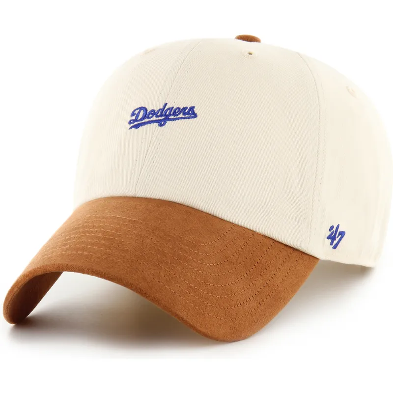 petten-gebogen-beige-verstelbaar-clean-up-mini-script-suede-visor-van-los-angeles-dodgers-mlb-van-47-brand petten-gebogen-beige-verstelbaar-clean-up-mini-script-suede-visor-van-los-angeles-dodgers-mlb-van-47-brand