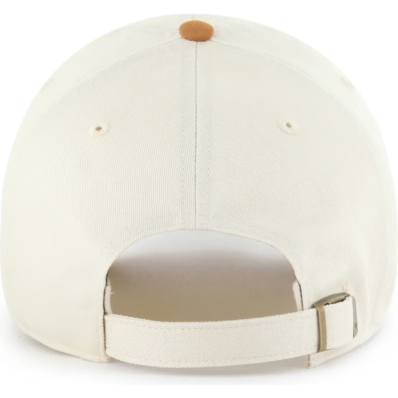 petten-gebogen-beige-verstelbaar-clean-up-mini-script-suede-visor-van-boston-red-sox-mlb-van-47-brand