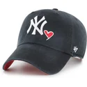 petten-gebogen-zwart-verstelbaar-clean-up-heart-icon-van-new-york-yankees-mlb-van-47-brand