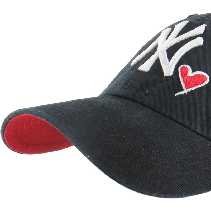 petten-gebogen-zwart-verstelbaar-clean-up-heart-icon-van-new-york-yankees-mlb-van-47-brand