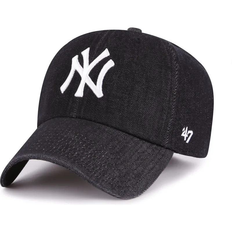 petten-gebogen-zwart-verstelbaar-clean-up-lennon-van-new-york-yankees-mlb-van-47-brand petten-gebogen-zwart-verstelbaar-clean-up-lennon-van-new-york-yankees-mlb-van-47-brand