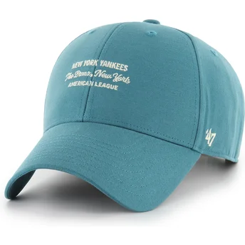 Petten gebogen blauw snapback MVP Contemporary Cyan van New York Yankees MLB van 47 Brand