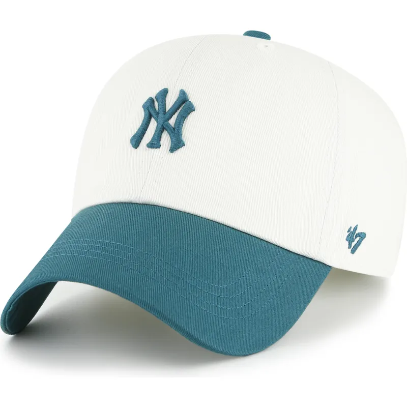 petten-gebogen-beige-verstelbaar-clean-up-contemporary-two-tone-van-new-york-yankees-mlb-van-47-brand
