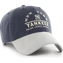 petten-gebogen-marineblauw-verstelbaar-clean-up-windham-suede-vintage-van-new-york-yankees-mlb-van-47-brand