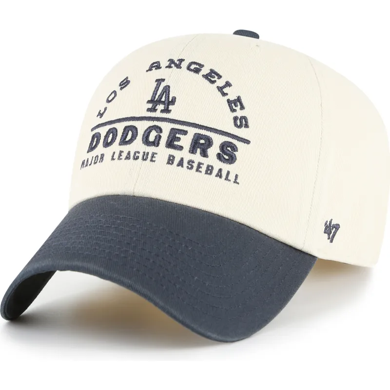petten-gebogen-beige-verstelbaar-clean-up-windham-van-los-angeles-dodgers-mlb-van-47-brand