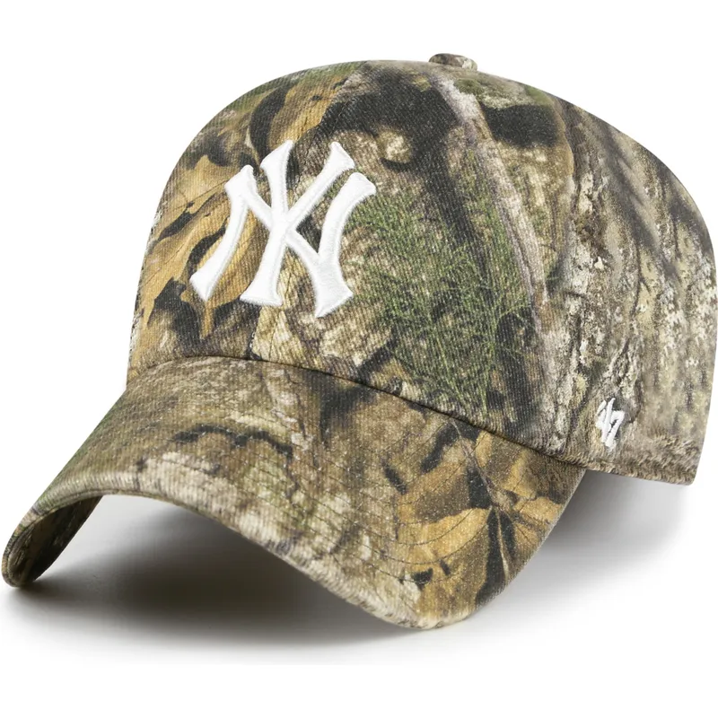 petten-gebogen-camouflage-verstelbaar-clean-up-realtree-van-new-york-yankees-mlb-van-47-brand