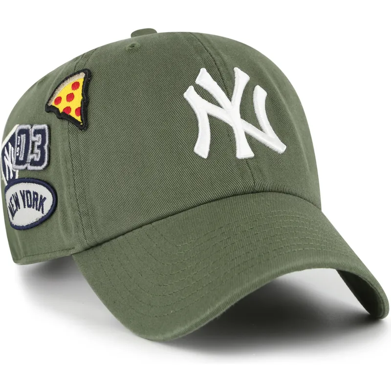 petten-gebogen-groen-verstelbaar-clean-up-badges-van-new-york-yankees-mlb-van-47-brand