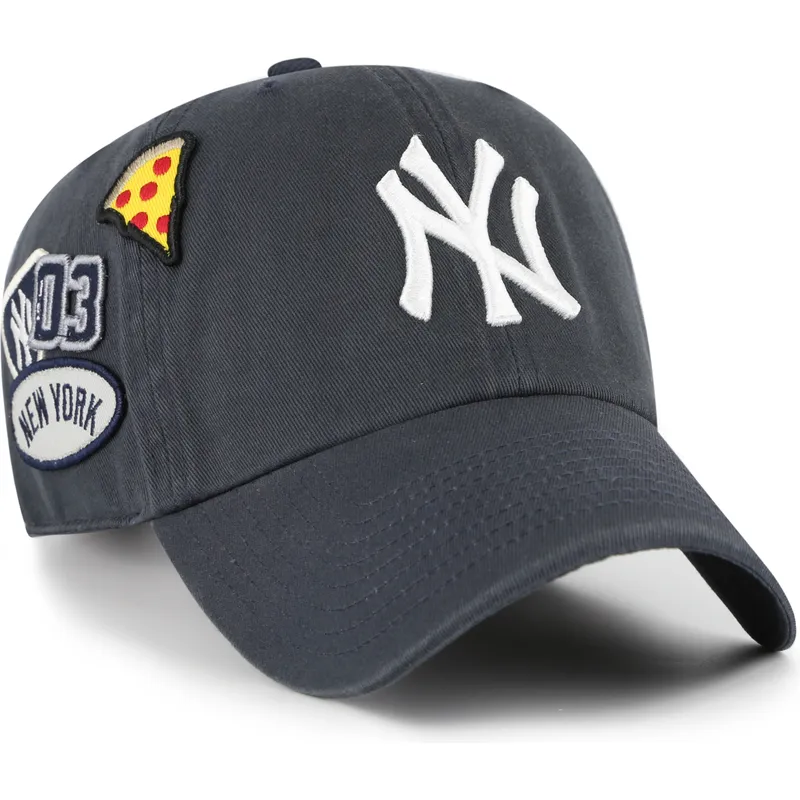 petten-gebogen-marineblauw-verstelbaar-clean-up-badges-vintage-van-new-york-yankees-mlb-van-47-brand