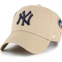 petten-gebogen-khaki-verstelbaar-clean-up-badges-van-new-york-yankees-mlb-van-47-brand