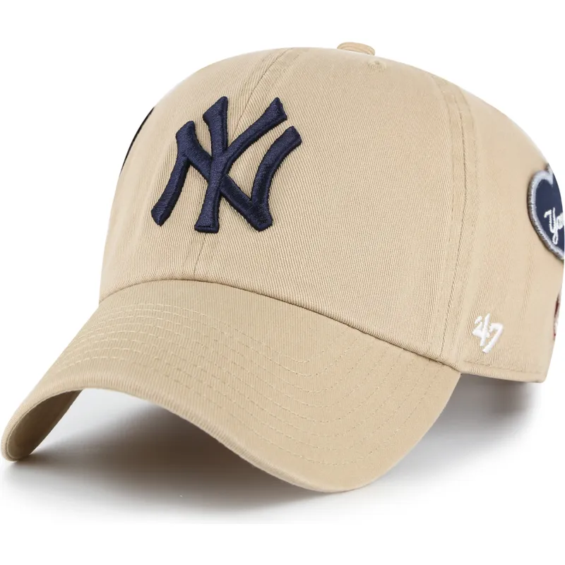 petten-gebogen-khaki-verstelbaar-clean-up-badges-van-new-york-yankees-mlb-van-47-brand