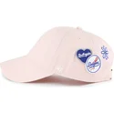 petten-gebogen-roze-verstelbaar-clean-up-badges-van-los-angeles-dodgers-mlb-van-47-brand