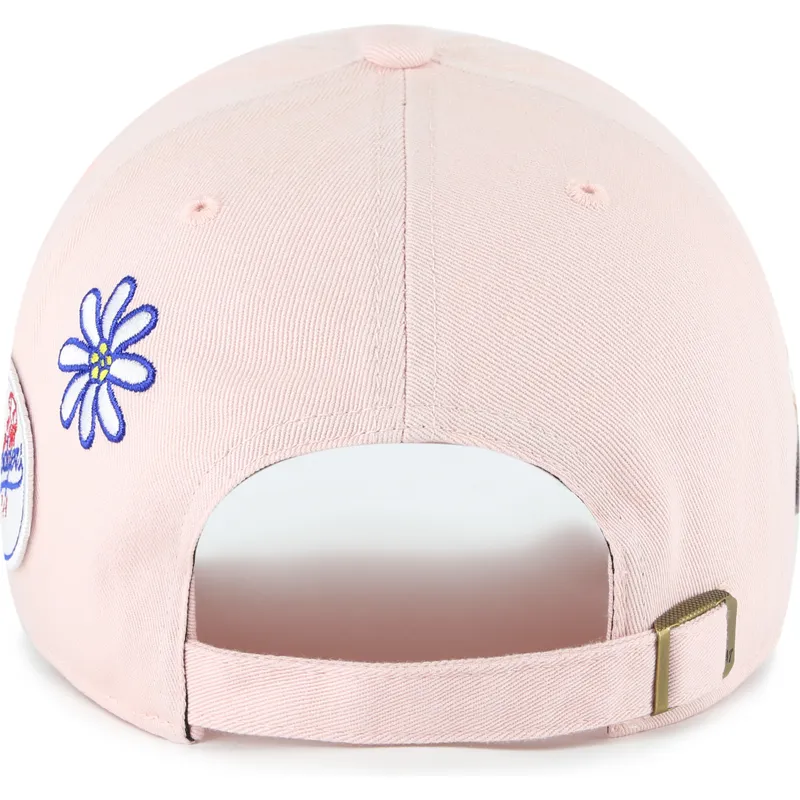 petten-gebogen-roze-verstelbaar-clean-up-badges-van-los-angeles-dodgers-mlb-van-47-brand