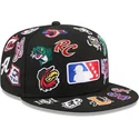 petten-plat-zwart-fitted-59fifty-all-over-van-milb-van-new-era